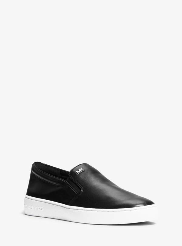 Damske Slip On Michael Kors Keaton Leather Sneaker Čierne - Topanky Michael Kors Levně | XIKTW-9274